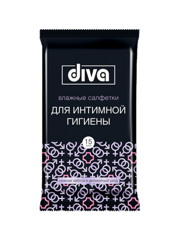 DIVA mini universal №15 влажные  салфетки  очищающие универсальные 