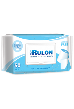 Mon Rulon №50 влажная туалетная бумага  с  пластиковым клапаном