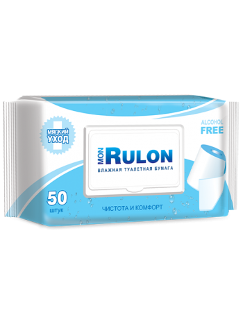Mon Rulon №50 влажная туалетная бумага  с  пластиковым клапаном