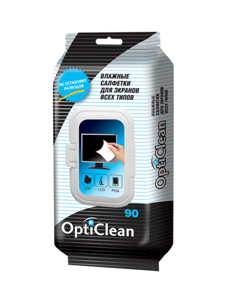 Opti Clean №90 влажные салфетки для экранов всех типов