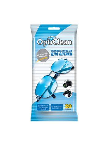 Opti Clean №20 влажные салфетки для оптики