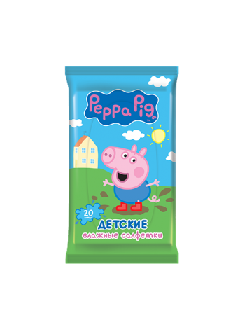 Peppa Pig №20 влажные детские салфетки в ассортимене