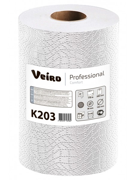 K203 Полотенца бумажные в рулонах Veiro Professional Comfort