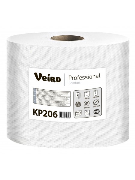 KP206 Полотенца бумажные в рулонах с центральной вытяжкой Veiro Professional Comfort