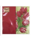 Салфетки бумажные "Bouquet original de Luxe" Flower МИКС (2 в 1), 2сл, 33*33, 20л   (2сл однотонные,насыщ.цветов.10л + 2сл с полноцветным рисунком,10л)   