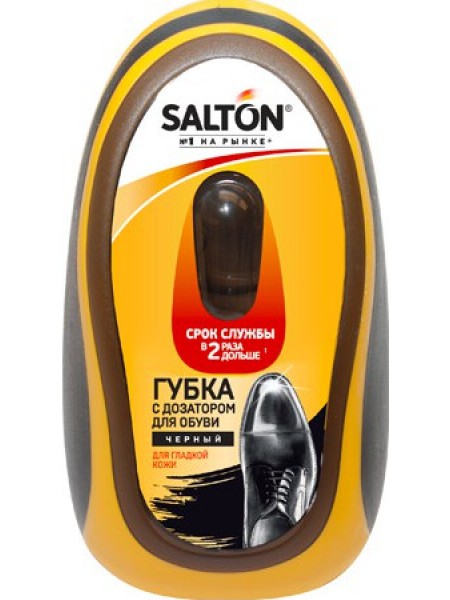SALTON Губка с дозатором для обуви из гладкой кожи Черный