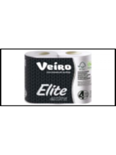 Туалетная бумага Veiro Elite Extra белая, 4 слоя, 4 рулона (10) Арт. 9С44