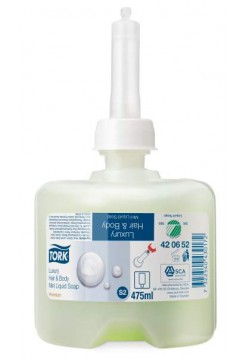 420652 Tork жидкое мыло-шампунь люкс для тела и волос мини