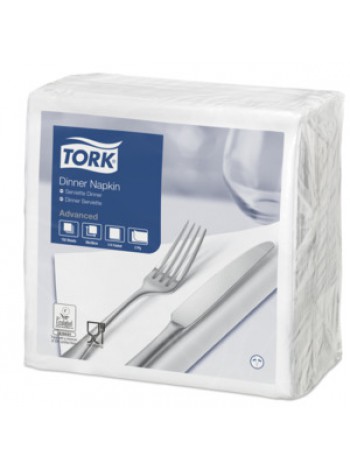 Tork салфетки 39х39 белые 1/8