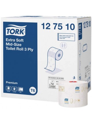 127510 Tork туалетная бумага Mid-size в миди рулонах ультрамягкая