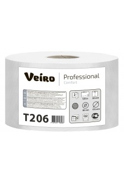 T206 Туалетная бумага в средних рулонах Veiro Professional Comfort