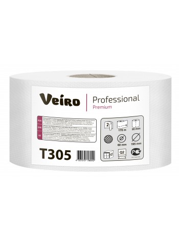 T305  Туалетная бумага в средних рулонах Veiro Professional Premium